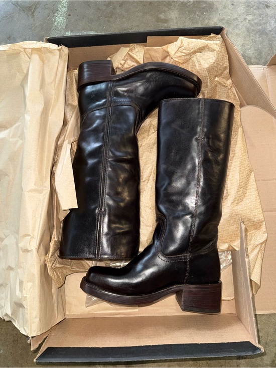 Frye Shoes - Frye Black Leather Campus Boots